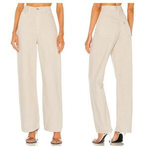 Levi's Premium High Waisted High Loose Baggy Jeans in Light Grey Women's 24